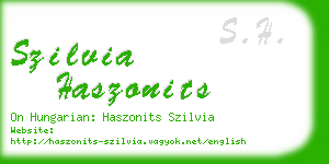 szilvia haszonits business card